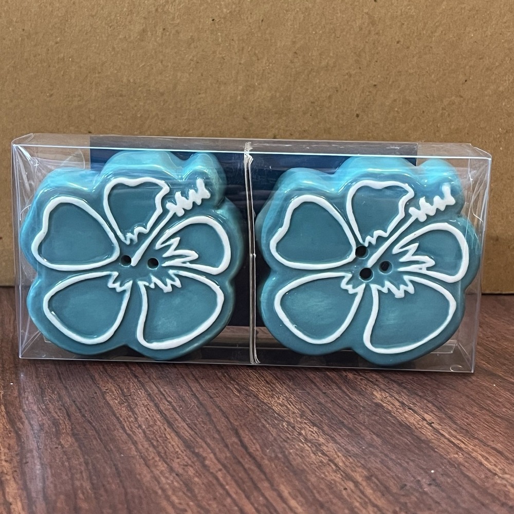Jimmy Buffett Margaritaville Salt & Pepper Shaker Set Coastal Hibiscus Flower